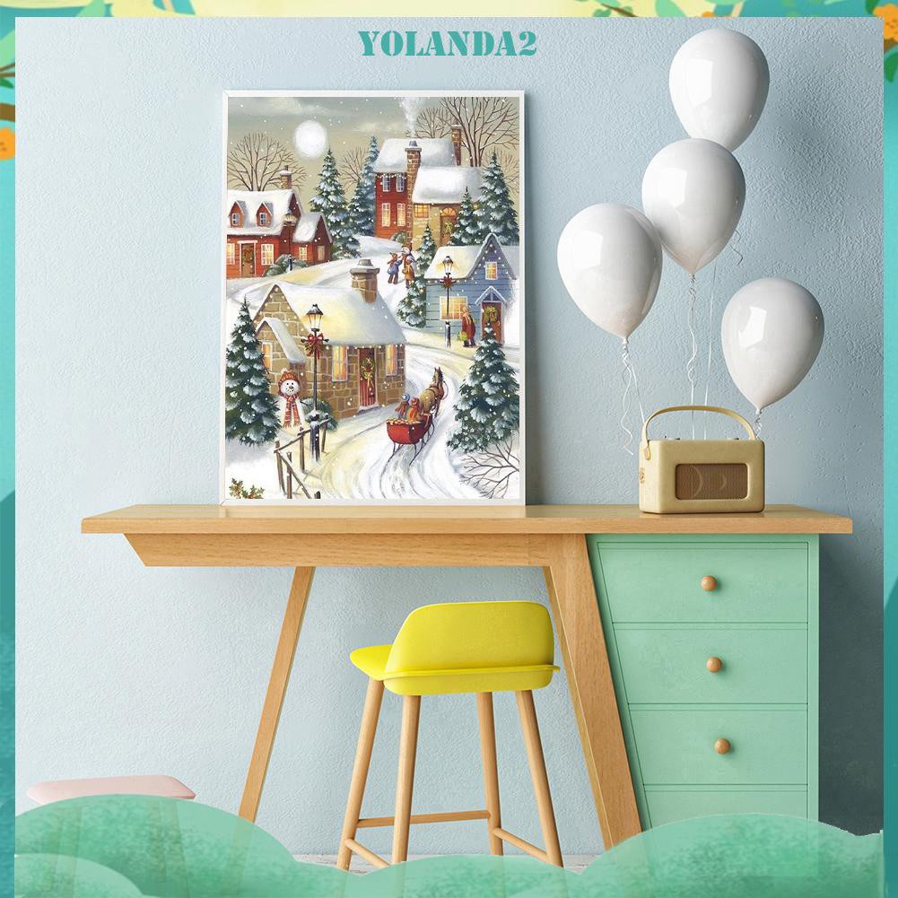 Bộ Tranh Thêu Chữ Thập Diy 11ct Hình Bông Tuyết Toàn Bộ