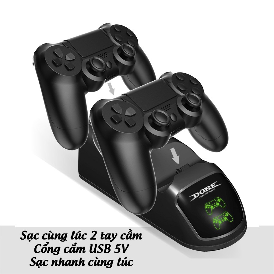 Đế sạc tay cầm PS4, Dock sạc tay cầm PS4 Dobe