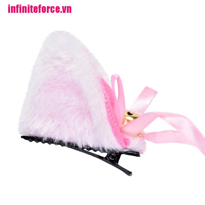 Kẹp tóc hình tai mèo gắn chuông dùng cho hóa trang cosplay