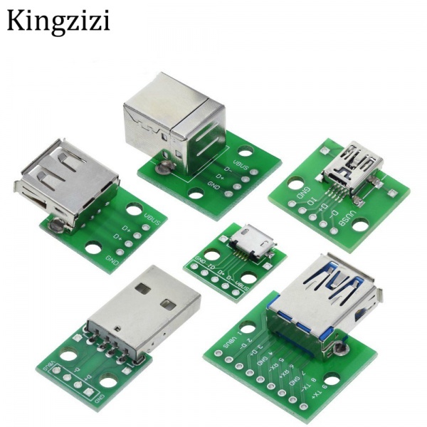 Bộ 5 Bảng Mạch Kết Nối micro mini USB2.0 3.0 male female Sang dip female Hình Vuông Mike 5p