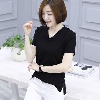 Áo thun nữ, áo thun cổ chữ V phong cách basic