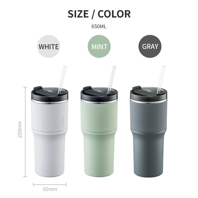 Bình giữ nhiệt Lock&amp;Lock Metro Drive 650ml thiết kế riêng cho ngưới lái xe - LHC4277S