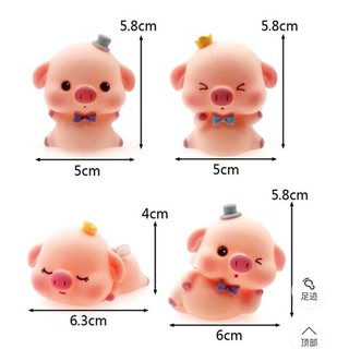 đôi heo hồng trang trí bánh