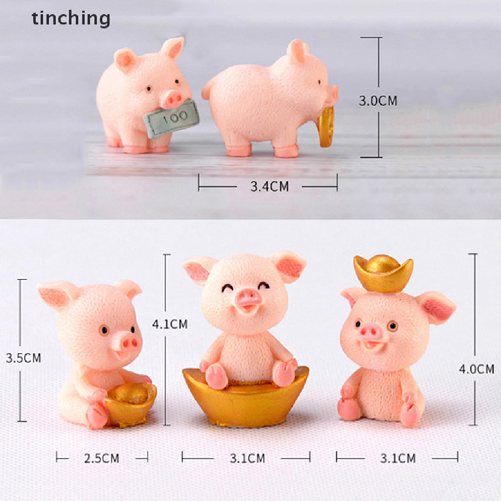 Mô Hình Chú Heo May Mắn mini Trang Trí Sân Vườn Mới