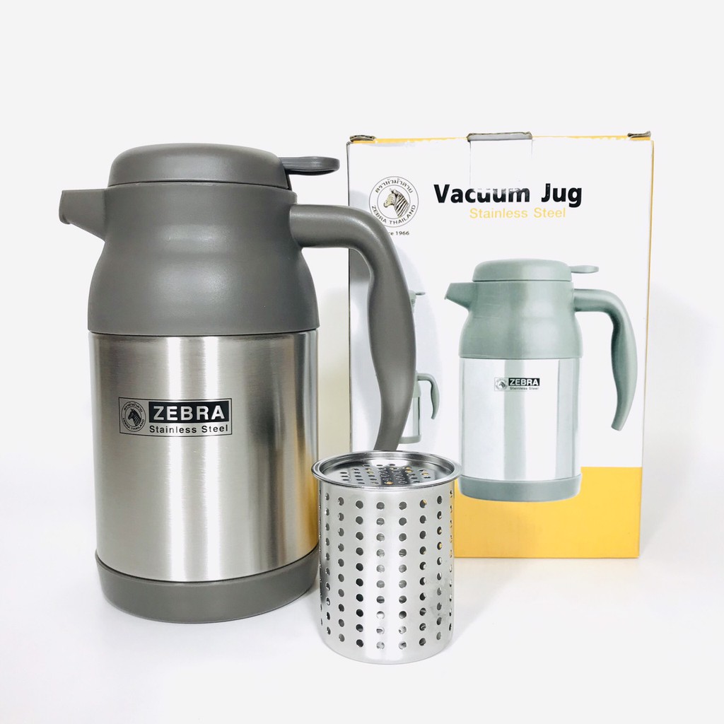 Bình Trà Giữ Nhiệt Inox Zebra Có Vòi-Lọc Trà 0,8L-1,2L (112932-112933) MÃ SP
