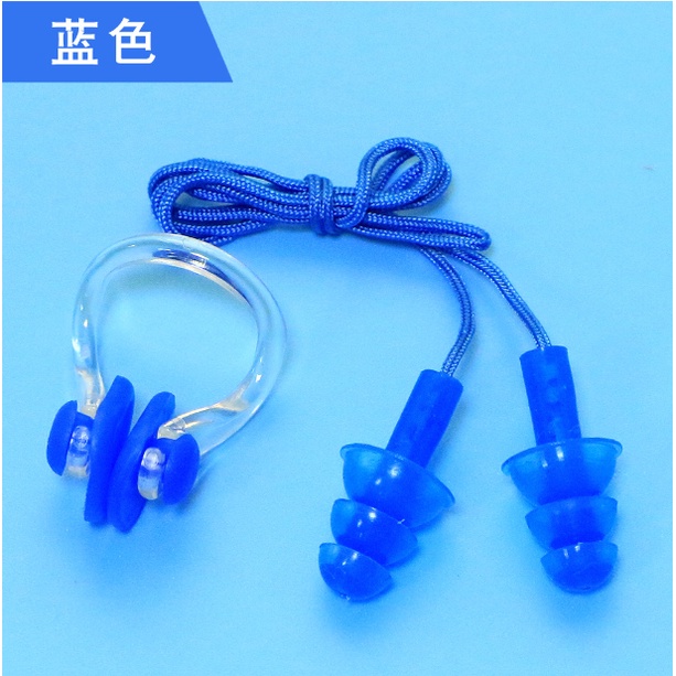 Bộ Kẹp Mũi Và Bịt Tai Bằng Silicon Mềm Chống Thấm Nước Tiện Dụng Cho Người Lớn Và Trẻ Em