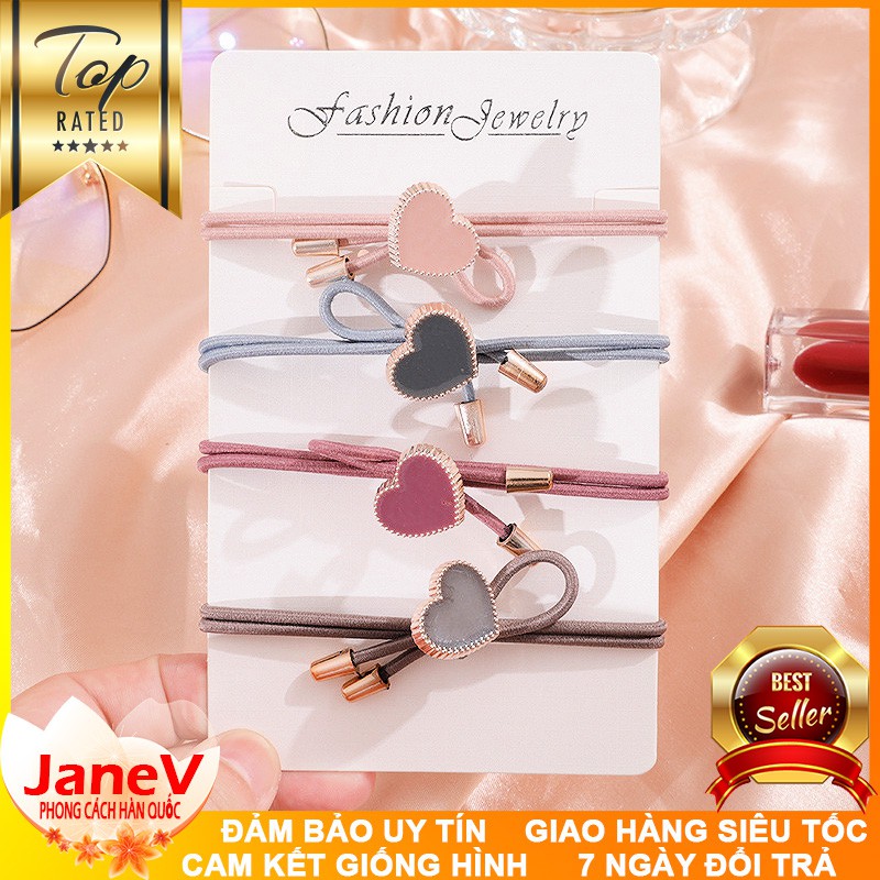 Dây Buộc Tóc Trái Tim Hàn Quốc Dễ Thương PK104