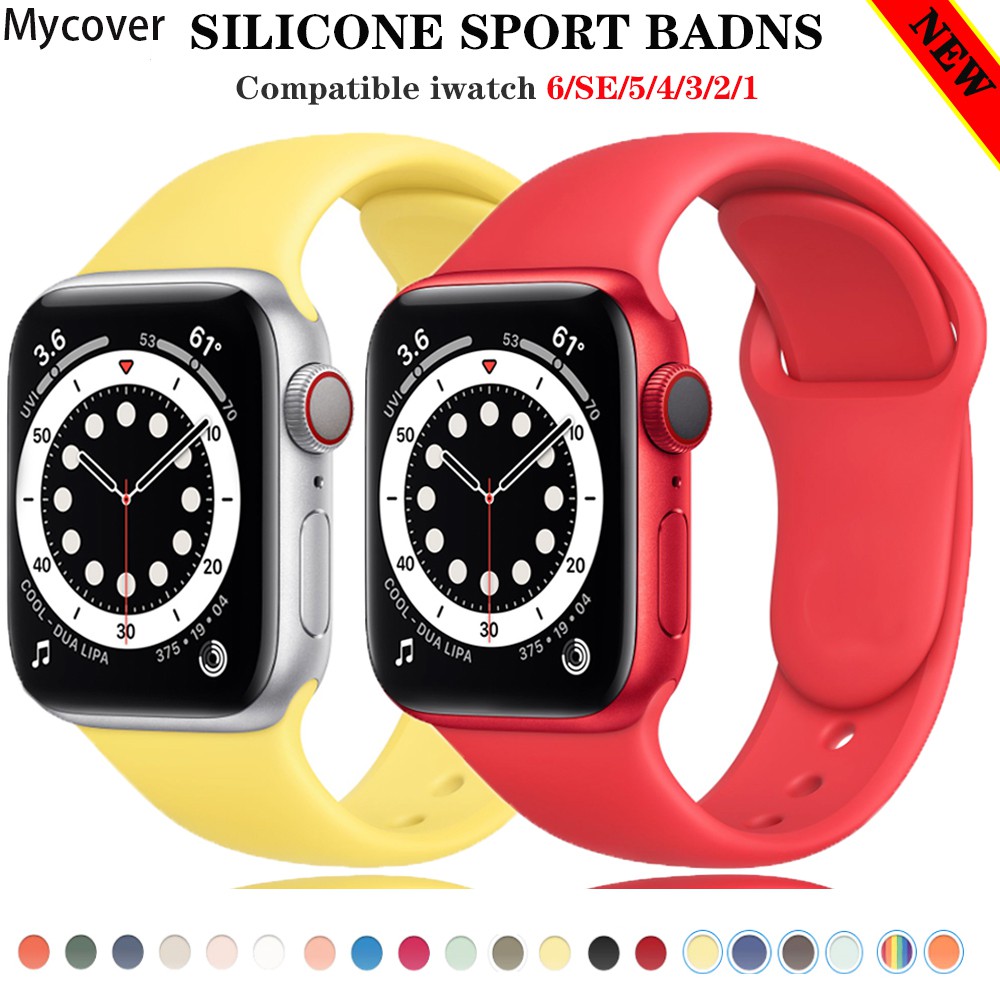 Dây Đeo Thể Thao Cho Đồng Hồ Thông Minh Apple Watch Series 7 6 SE 5 4 3 2 1 iWatch 45mm 44mm 42mm 41mm 40mm 38mm