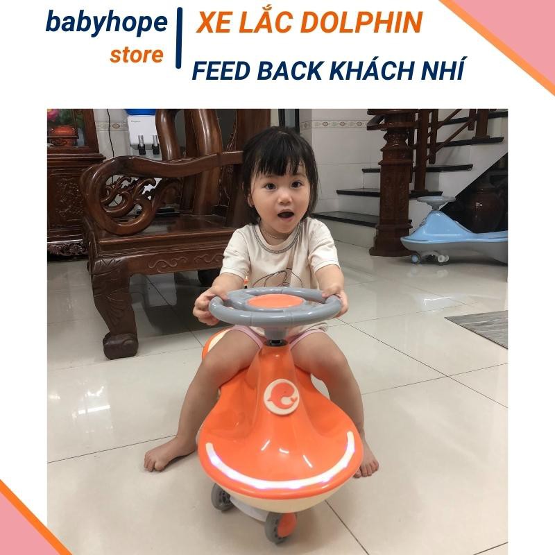 xe lắc cho bé có nhạc DolphinSIÊU PHẨM chở được 1 người lớn và 1 bé trọng lượng tối đa 120kg