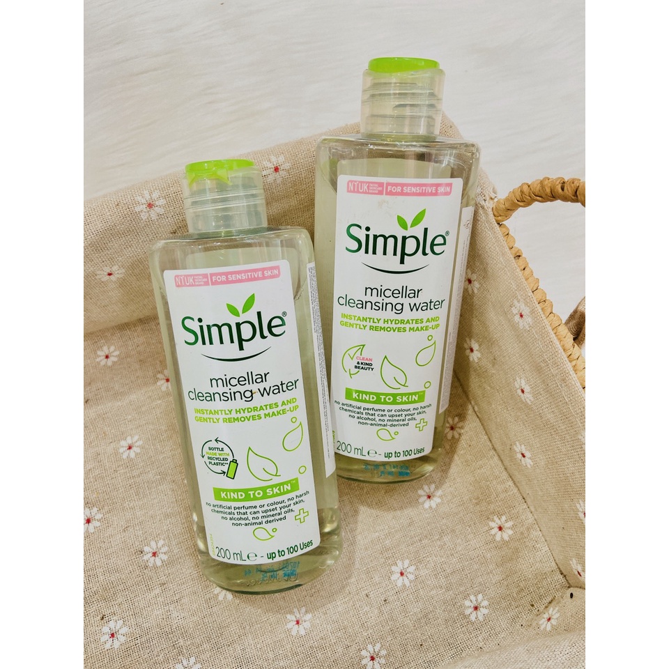 Nước Tẩy Trang Simple Micellar Water 200ml