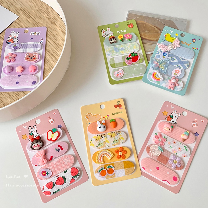 Miếng Dán Tóc Gãy / Cố Định Tóc Mái Dễ Thương Cho Bé Gái