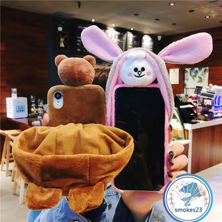 Ốp điện thoại hình thú nhồi bông dễ thương cho OPPO A3S A5 A3 A37