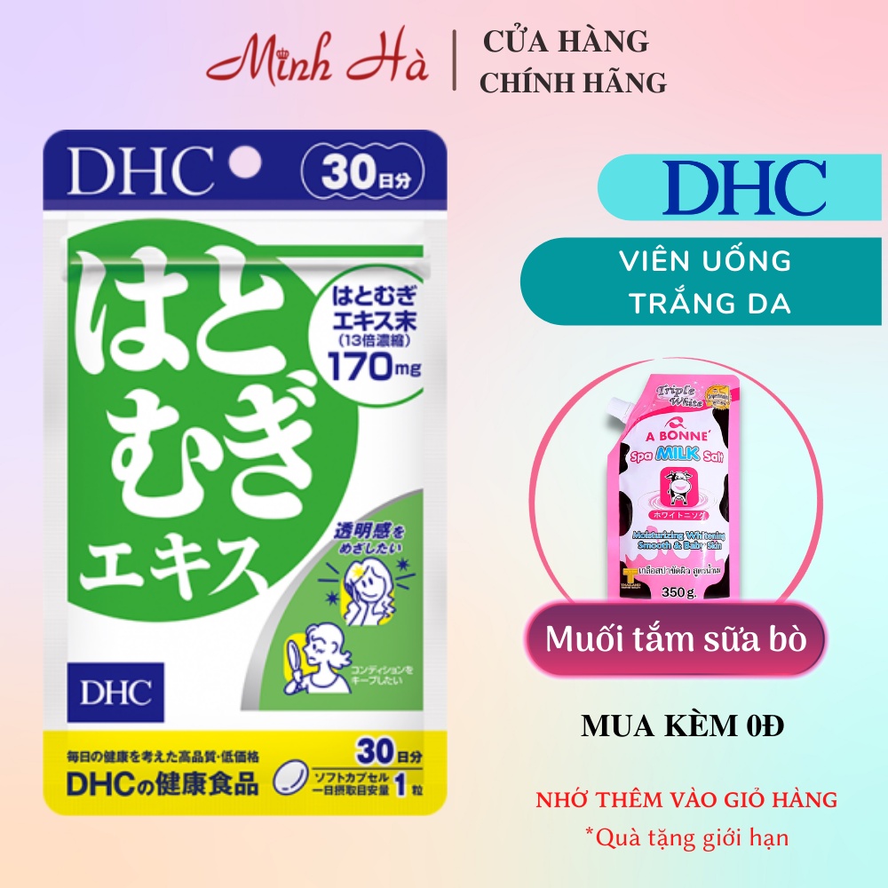 Viên uống trắng da DHC Adlay Extract Nhật Bản 30 Ngày gói 30 viên