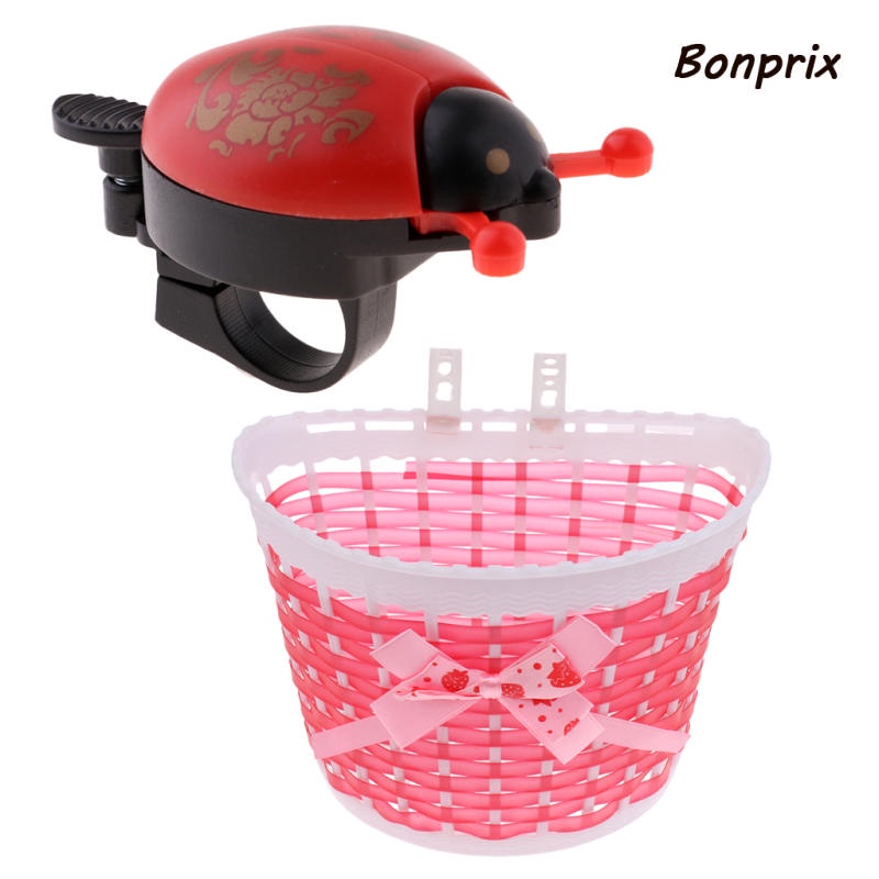 Giỏ Trước + Sau Xe Đạp / Mua Sắm Hình Bọ Rùa / Chuông Cho Bé Gái