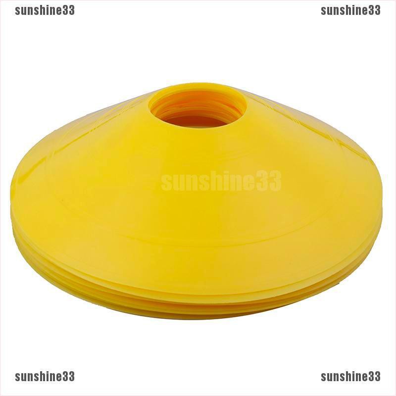【COD•suns】10pcs/set Soccer Discs Bucket Marker Training Sign Flat Cones Marke