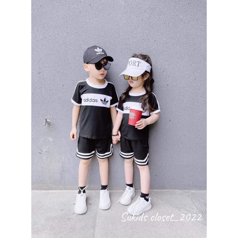 Bộ Thể Thao Mùa Hè Cho Bé Trai Bé Gái Chất Cotton Cao Cấp