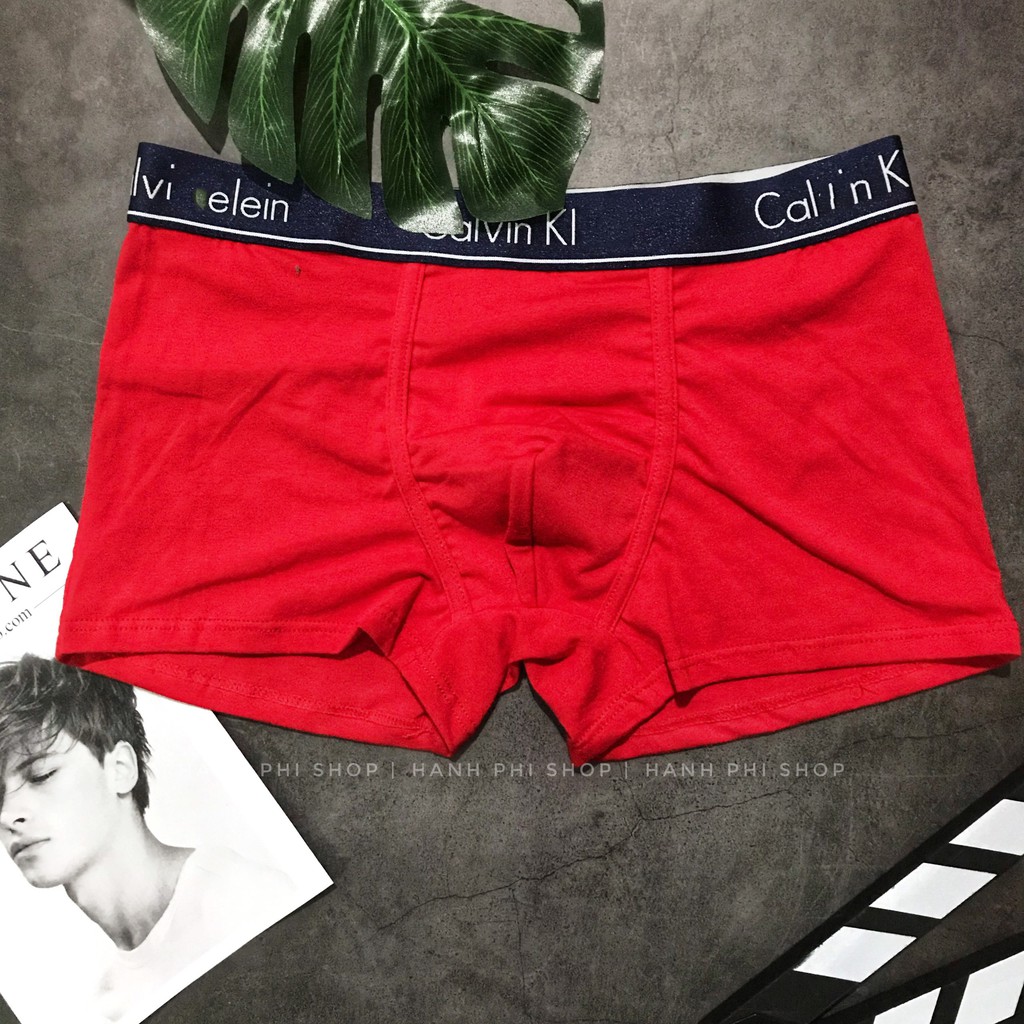 Quần Sịp Đùi Chất Cotton Thấm Hút, Quần Lót Nam Boxer Thun Lạnh Xuất Khẩu