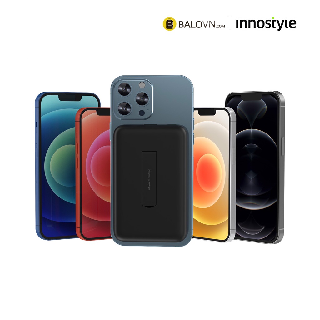 Sạc Dự Phòng Hít Từ Tính Không Dây Innostyle Powergo Magnectic wireless 15W PD/QC3.0 22.5W 10000MAH - IM22PDBLACK