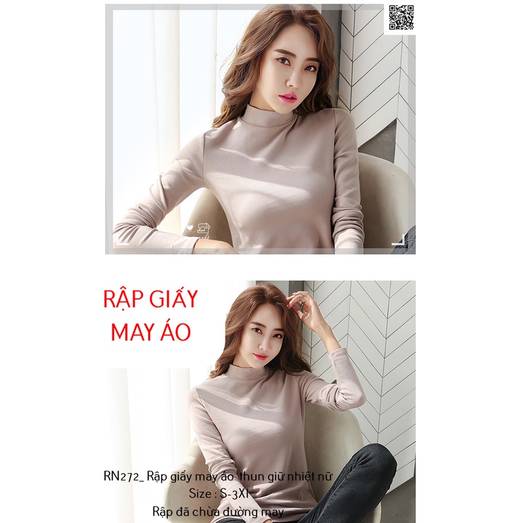 RN272_Rập giấy may áo thun giữ nhiệt nữ