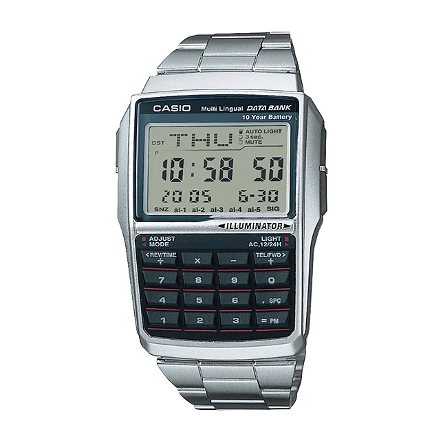 Đồng hồ nam dây kim loại DATA BANK chính hãng Casio DBC-32D-1ADF