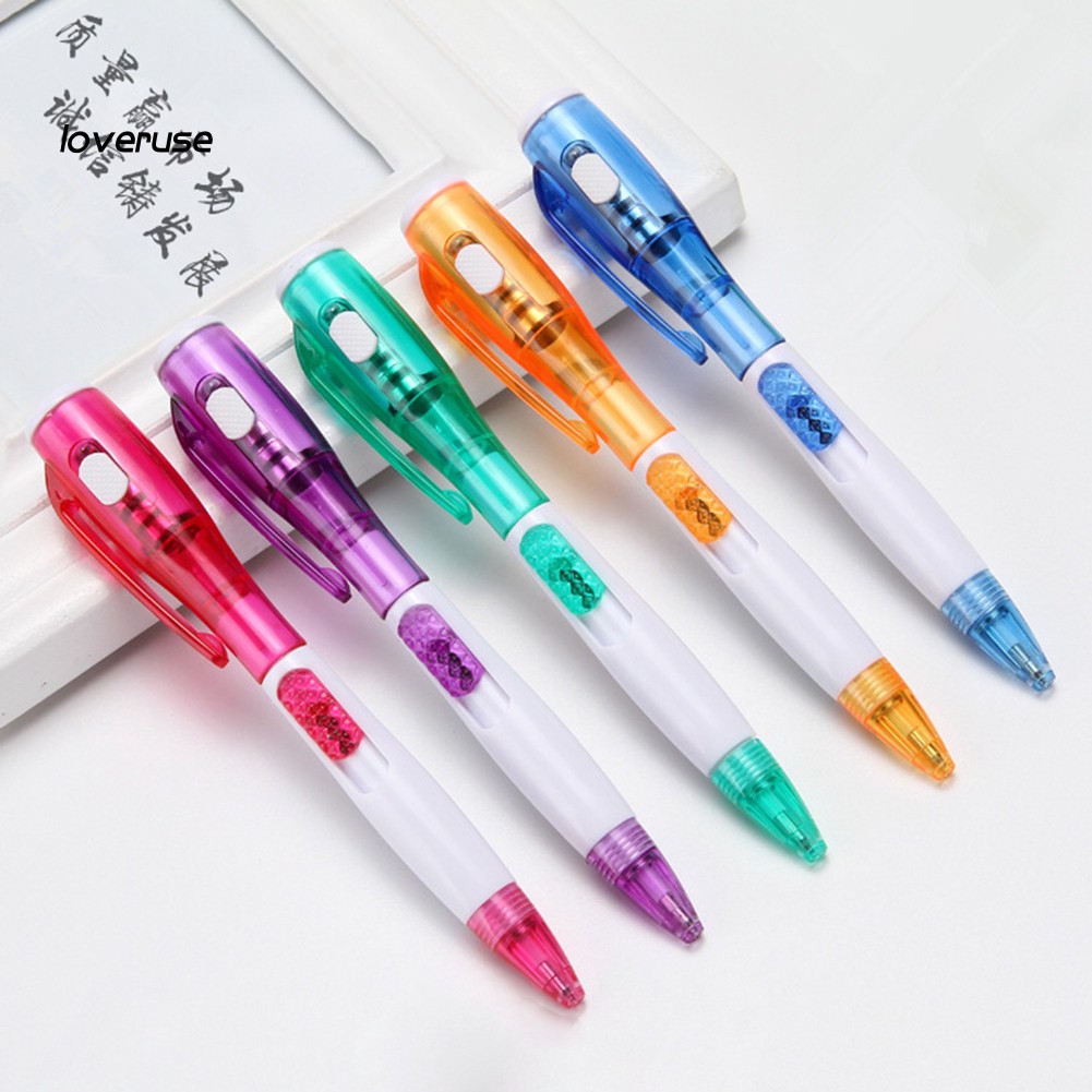 Bút bi đèn pin thiết kế nhỏ gọn tiện dụng nhiều màu sắc