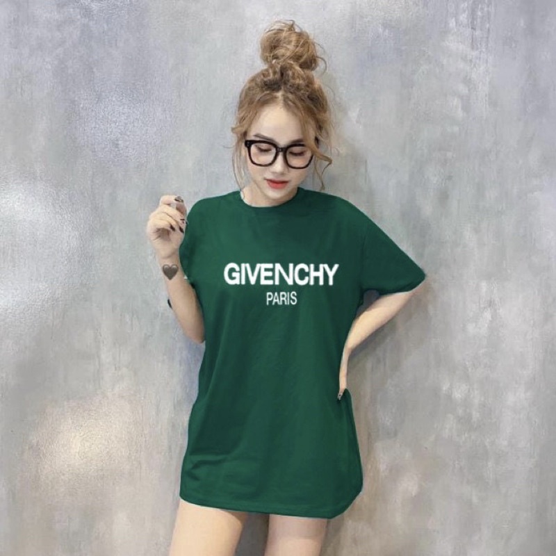 Áo thun xanh két cotton ngắn tay áo phông basic xanh lá cây in chữ trắng