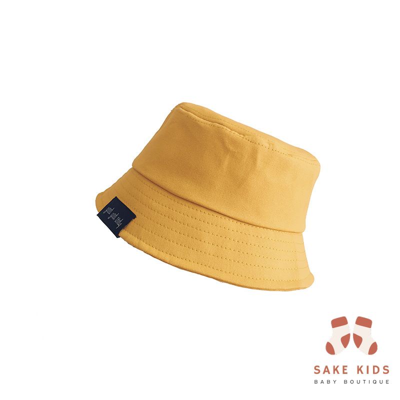 Mũ Nón cho bé trai bé gái - Mũ vải bucket vành tròn Trơn nhiều màu Gắn mác cho bé từ 2-8 tuổi phong cách Hàn Quốc