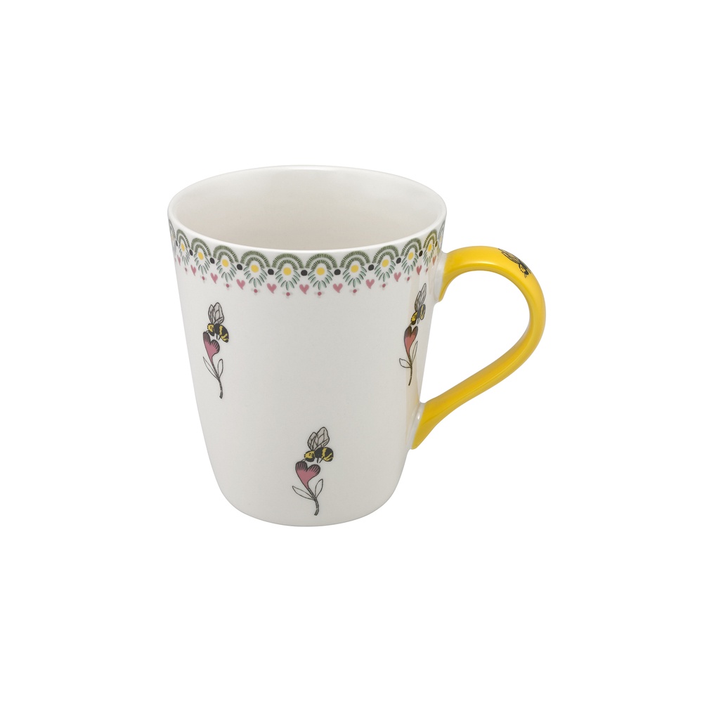 Cath Kidston - Ly/Stanley Mug - Bee &amp; Heart - Cream -1044003