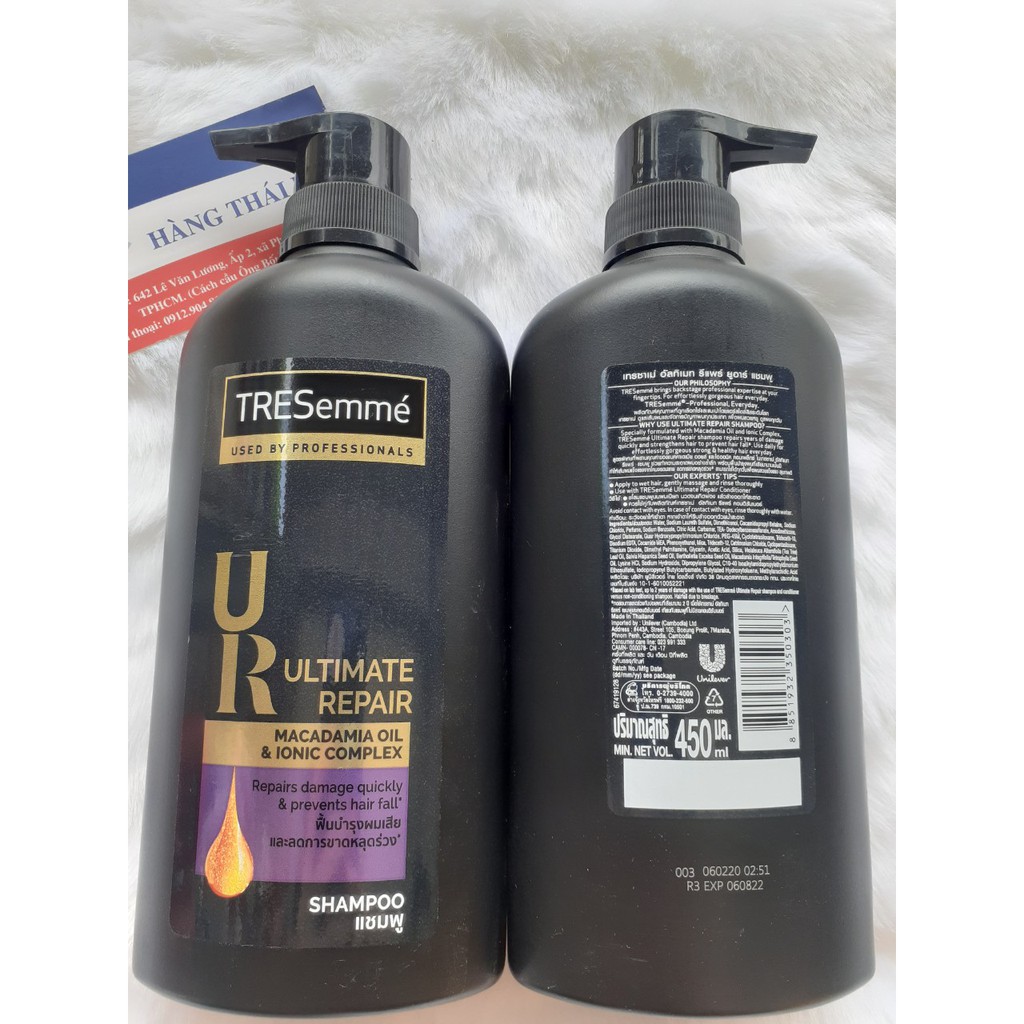 Combo Dầu gội và dầu xả Tresemme Thái Lan 450ml