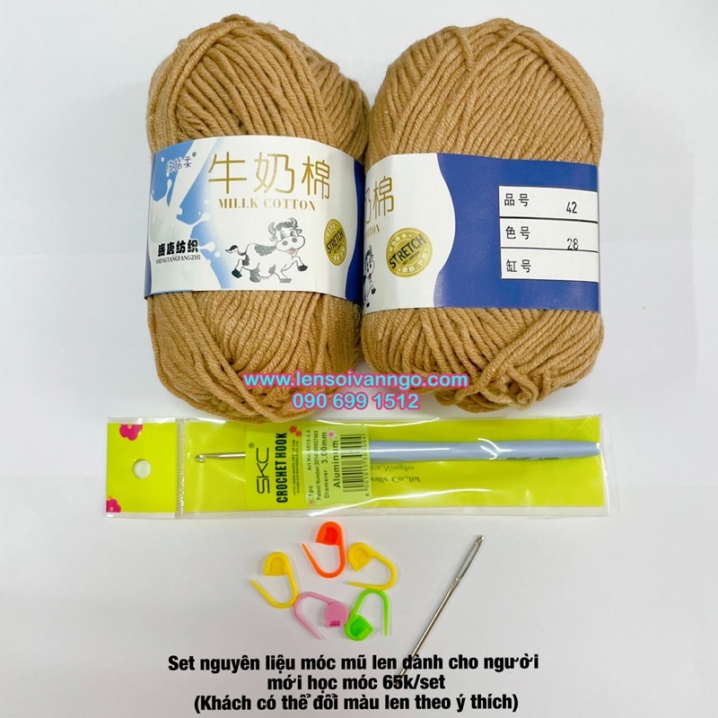 Set nguyên liệu giành cho người mới học đan móc len