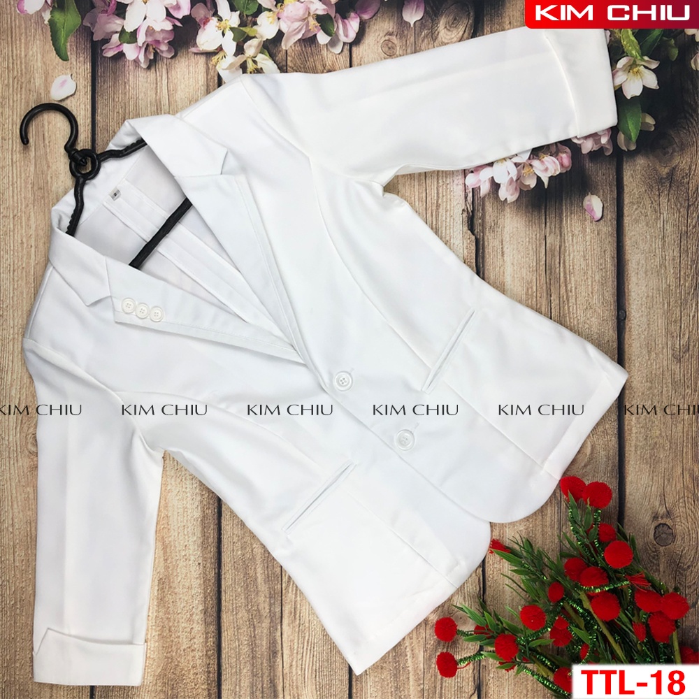 Áo Vest Nữ Công Sở Kim Chiu Cao Cấp Màu Trắng Vải Tuyết Mưa Tay Lỡ Form Đẹp Từng Đường Kim Mũi Chỉ VTL-18