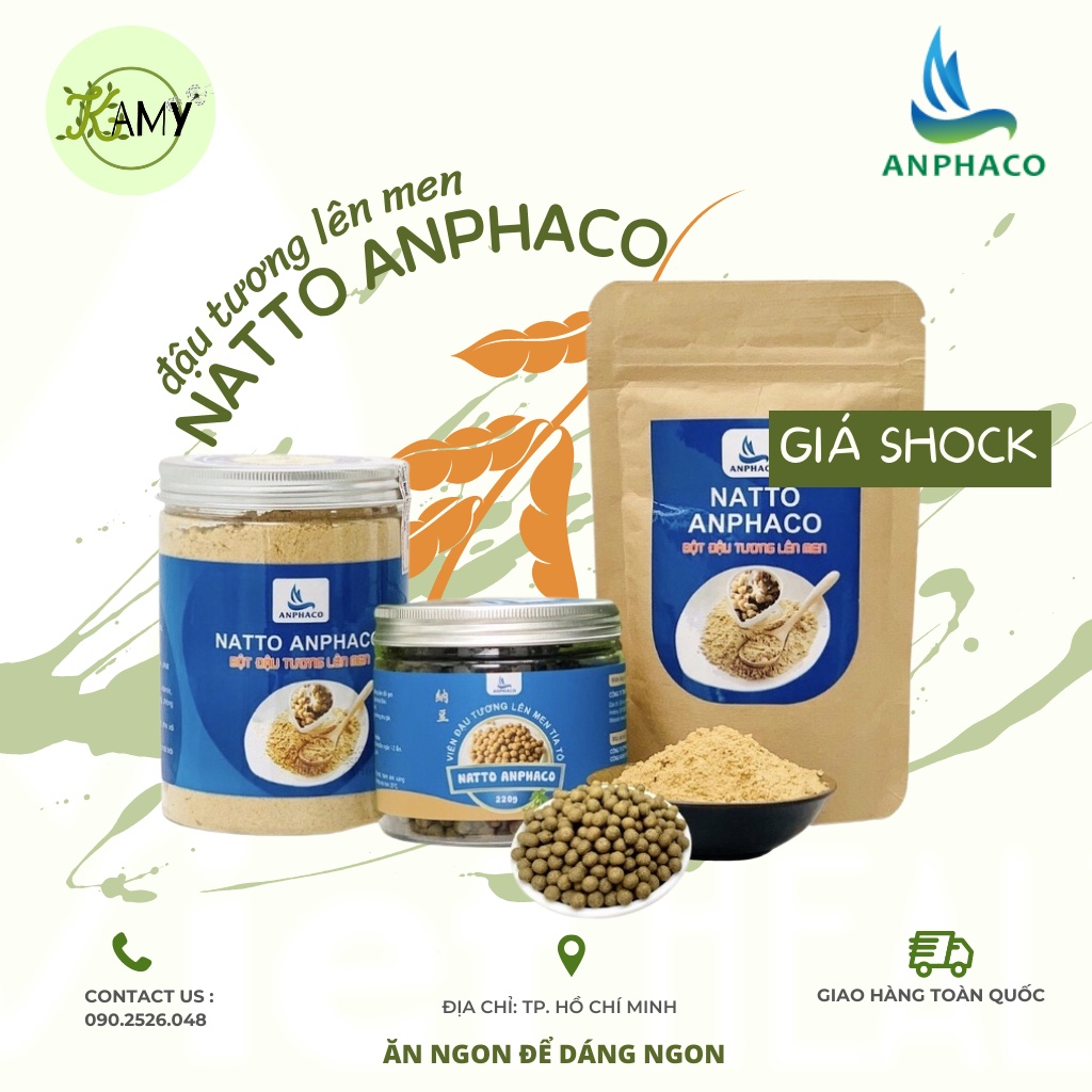 Natto Anphaco - Đậu tương lên men Nhật Bản