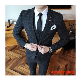 Veston Caro Đen Thời Trang Cao Cấp