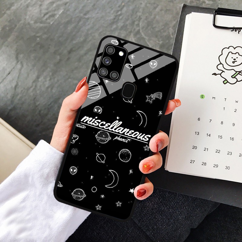 Ốp Samsung Galaxy A21S, M30S, M31, M21 Lưng kính cường lực cao cấp, Sáng bóng