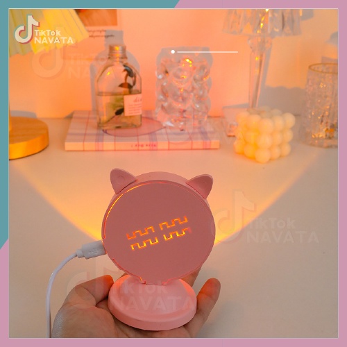 Đèn hoàng hôn, đèn sunset rose 16 màu có điều khiển tạo hình tai thỏ