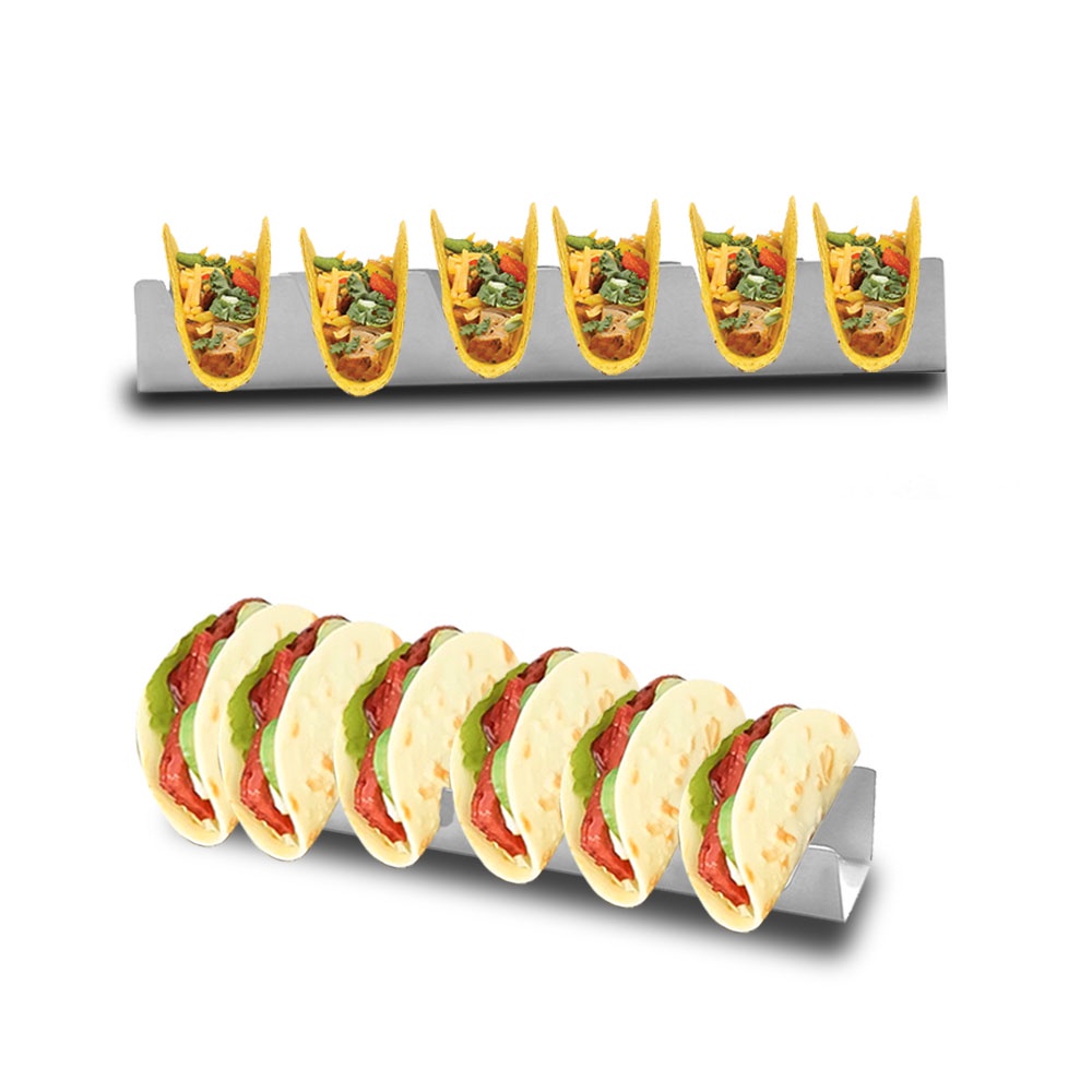 [global]Taco Holder Stand Pack Stainless Steel Taco Stand Tray for Oven Soft Or Hard Tacos
