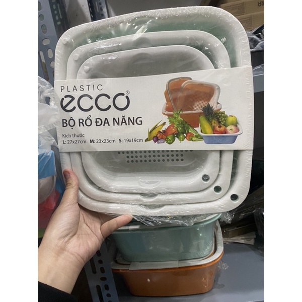 Bộ Rổ 6 Món Kèm Chậu Chất Liệu Nhựa Cao Cấp, Đựng Đồ Đa Năng