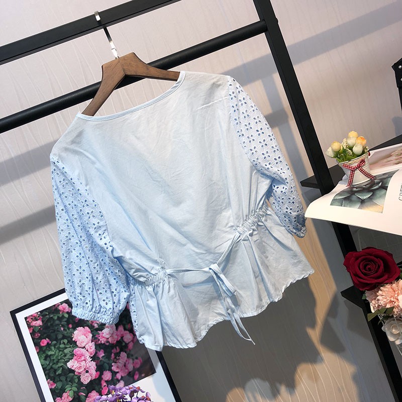 Áo kiểu tiểu thư bo eo - Hình thật ở cuối | BigBuy360 - bigbuy360.vn