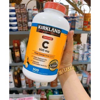 [DATE: 9/2022] Kirkland kẹo nhai vitamin C 500 viên -Hàng xách tay Mỹ
