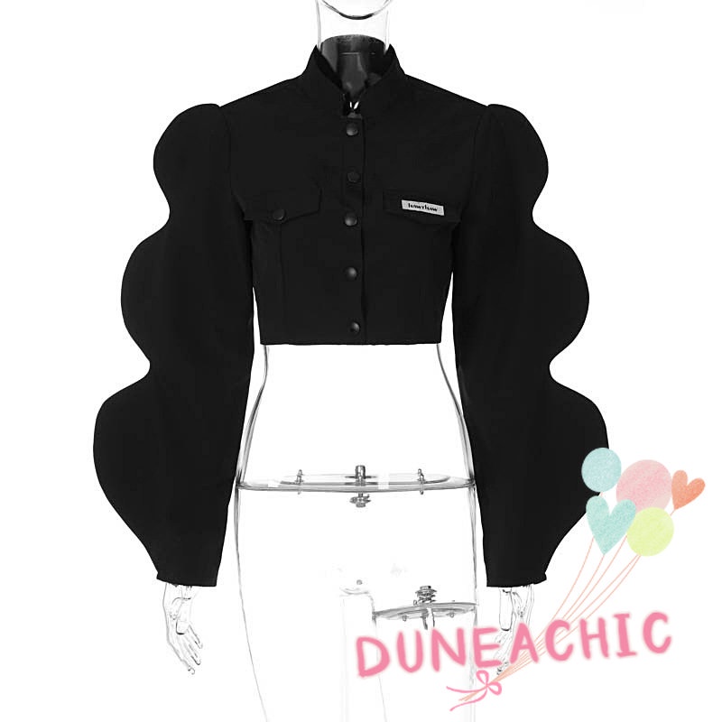 DUNEA Áo khoác cardigan tay dài phối bèo thời trang dành cho nữ