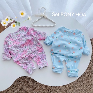 Set 2 bộ bé gái họa tiết cực xinh yêu