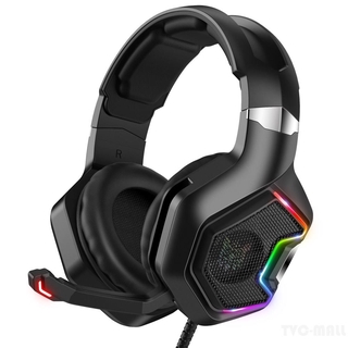 ONIKUMA K10 Pro PS4 Gaming Headset RGB LED Light Over-Ear Headphones with Omnidirectional Microphone for PC Laptop PS4