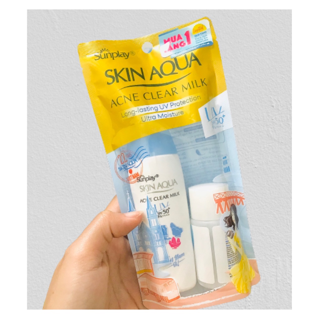 Sữa chống nắng dưỡng da ngừa mụn Sunplay Skin Aqua Acne Clear SPF 50+ PA++++