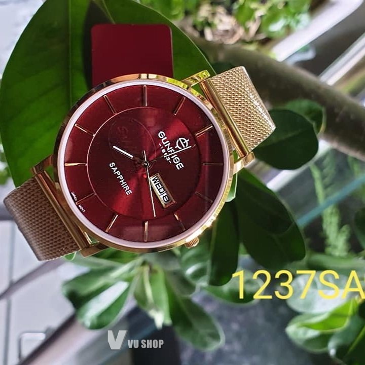 Đồng hồ nam SUNRISE 1237SA - 2 Lịch, Kính sapphire