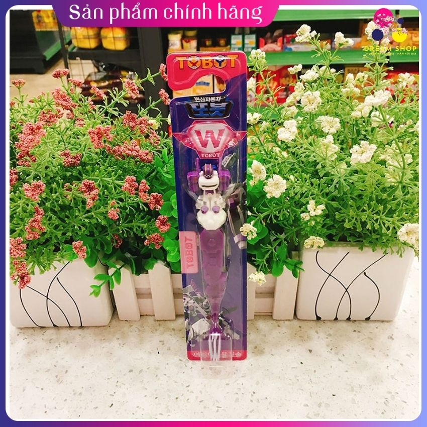 Bàn chải đánh răng cho bé Tobot màu tím-dreamshop.vn