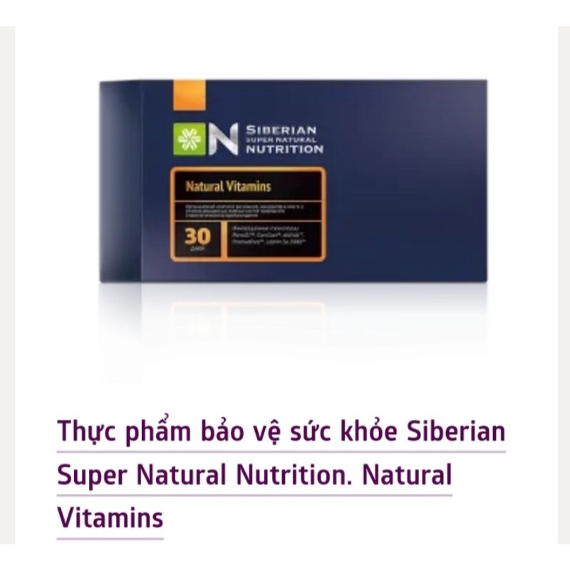 Thực phẩm bảo vệ sức khỏe Siberian Super Natural Nutrition. Natural Vitamins
