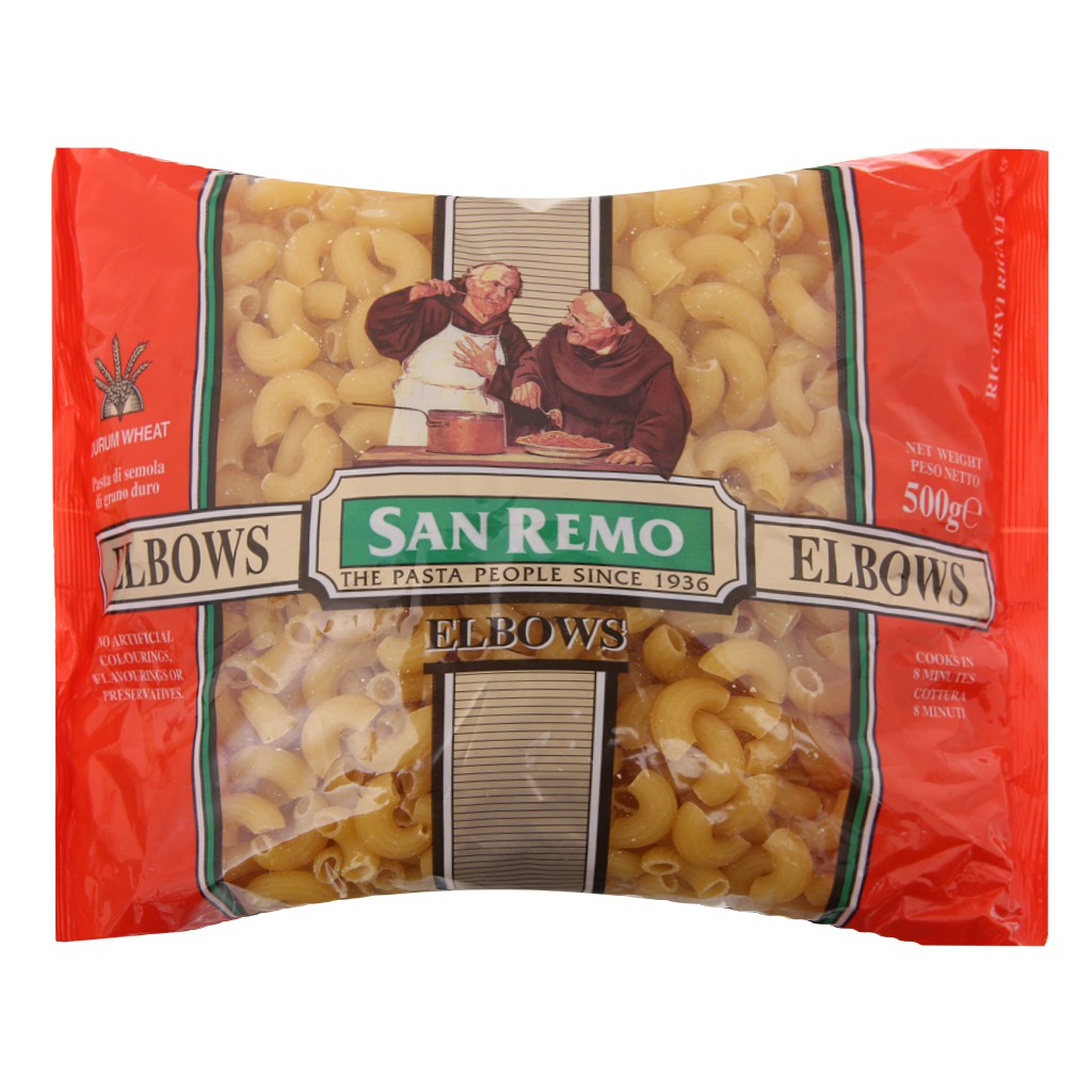 Nui chữ C Elbows số 35 San Remo gói 500g