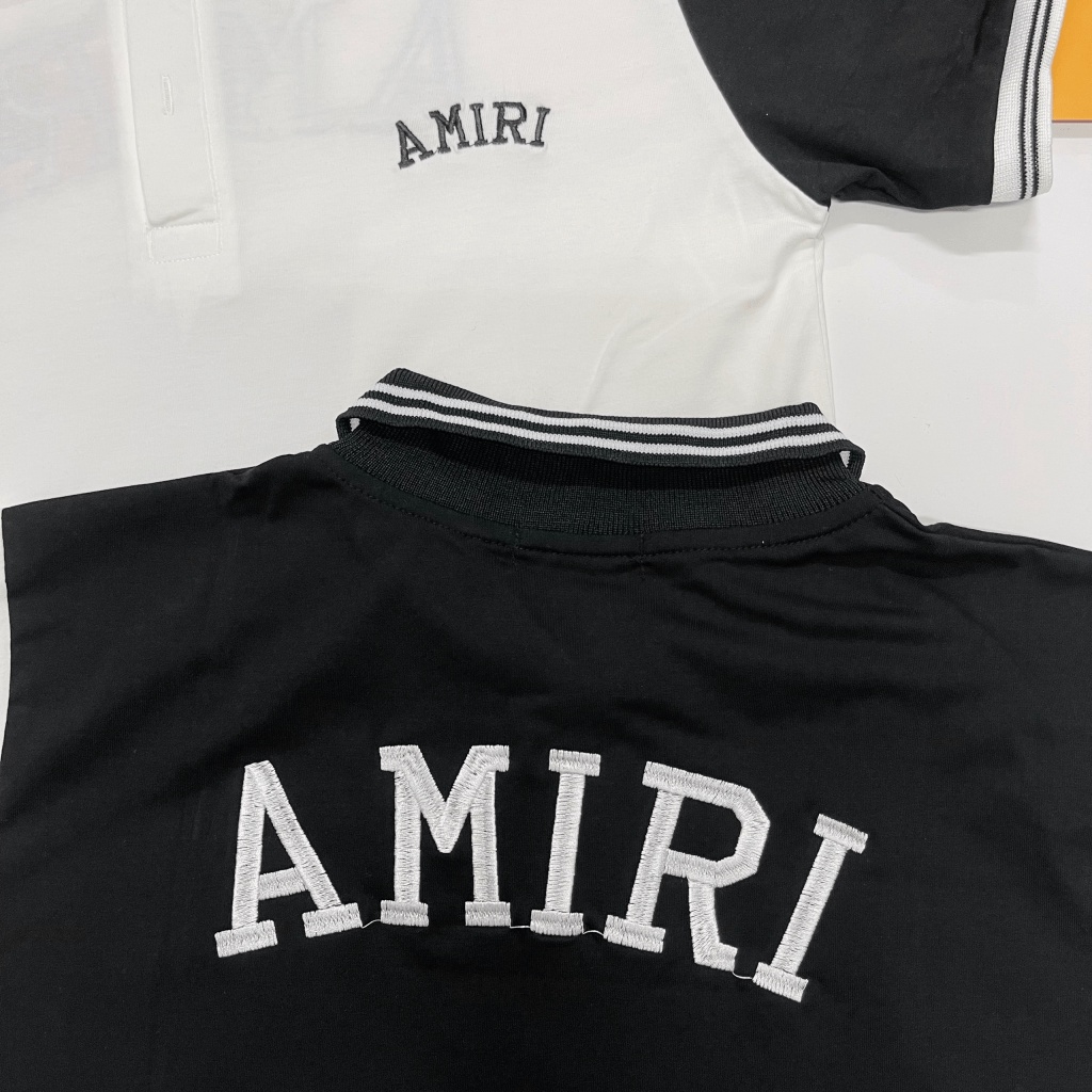 Áo Thun Nam Cổ Trụ Phối Màu Trắng Đen Chữ Dập Nổi Trước Sau Tôn Dáng Sang Trọng Cá Tính Lịch Lãm [NEW UNISEX]