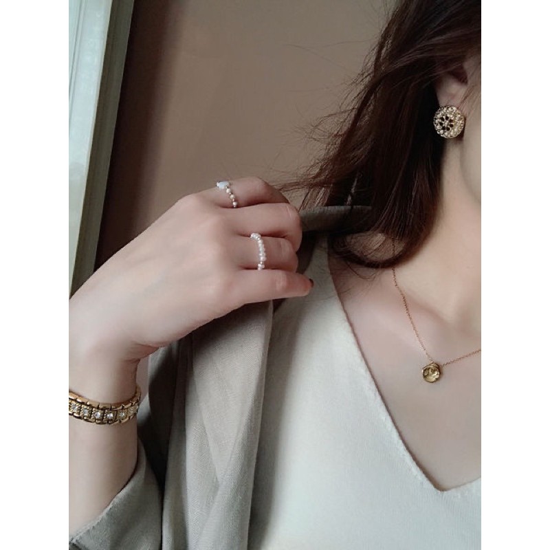 Hoa tai vintage phong cách retro cổ điển nữ tính - Khăn turban