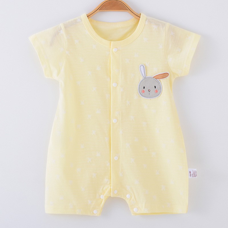 [ Hàng Quảng Châu ] Bộ Body Đùi Cộc Tay Chất Cotton Sợi Tre Tháng Mát Mẫu Bodysuit Cho Bé Trai Bé Gái Và Sơ Sinh - [BDC8